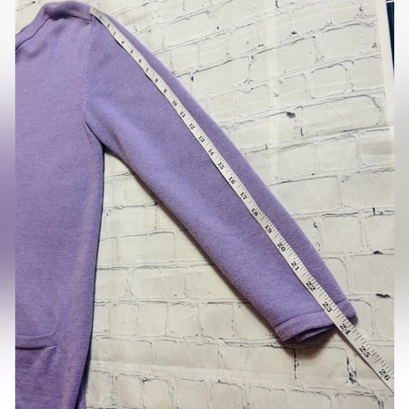 J. Jill Women's Merino Wool Blend Lavender Purple Pullover Tunic Sweater Size L - Picture 8 of 11